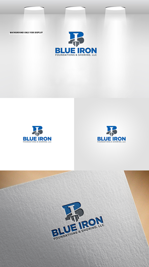 Logo Design by Soonia for Blue Iron Foundations & Shoring, LLC | Design: #36799967