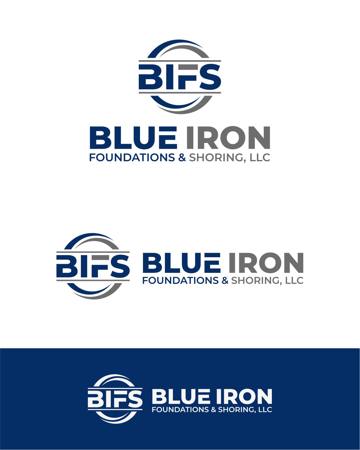 Logo Design by OrianO-70 for Blue Iron Foundations & Shoring, LLC | Design #36816617