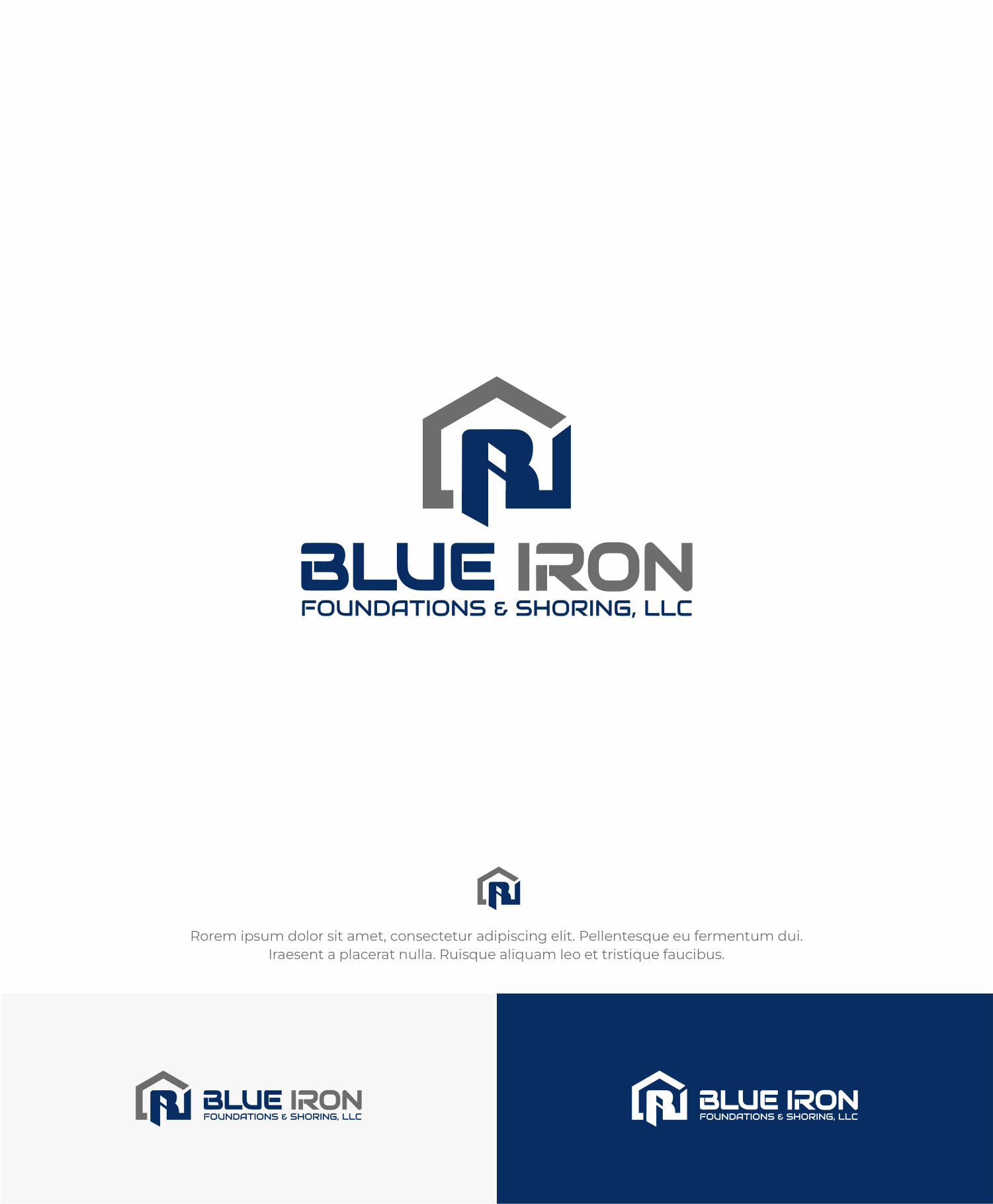 Logo Design by brandit for Blue Iron Foundations & Shoring, LLC | Design #36787794