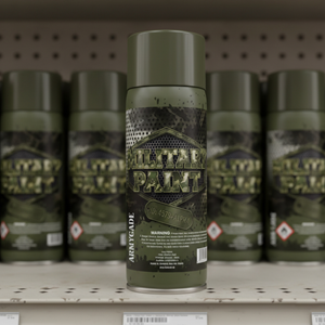 ARMY / MILITARY PAINT AEROSOL LABEL  AND LOGO WITH  MOCKUP