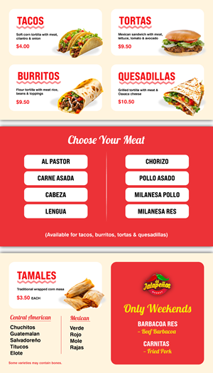 Menü-Design von Designed by MS für dieses Projekt | Design: #36806139