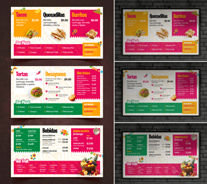 Menü-Design von Graphic Guy für dieses Projekt | Design #36814143