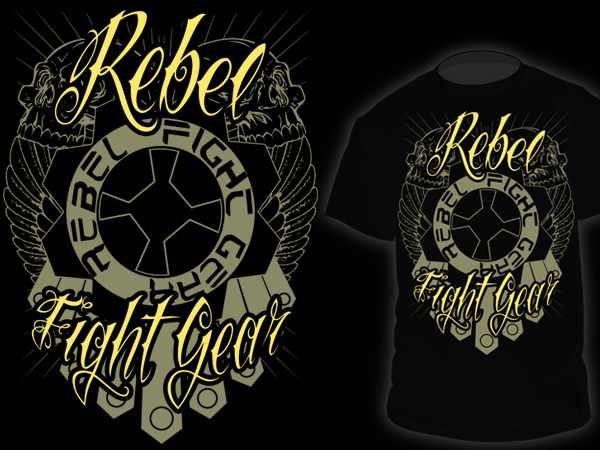 T-shirt Design by Jonny Mayhem Designs for Rebel Fight Gear | Design #71686