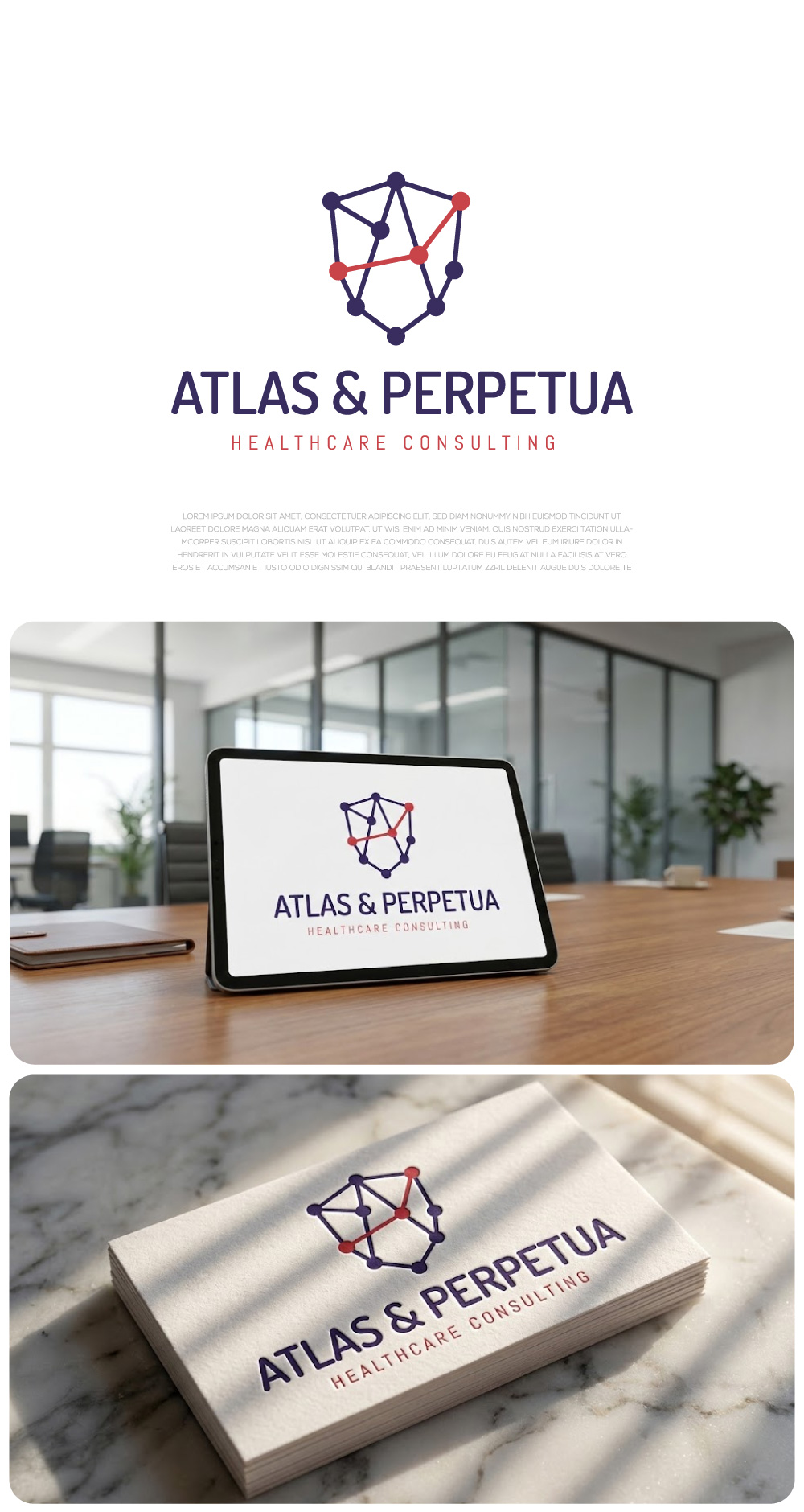 Logo Design by LogoEon for Atlas & Perpetua Healthcare Consulting | Design #36802007