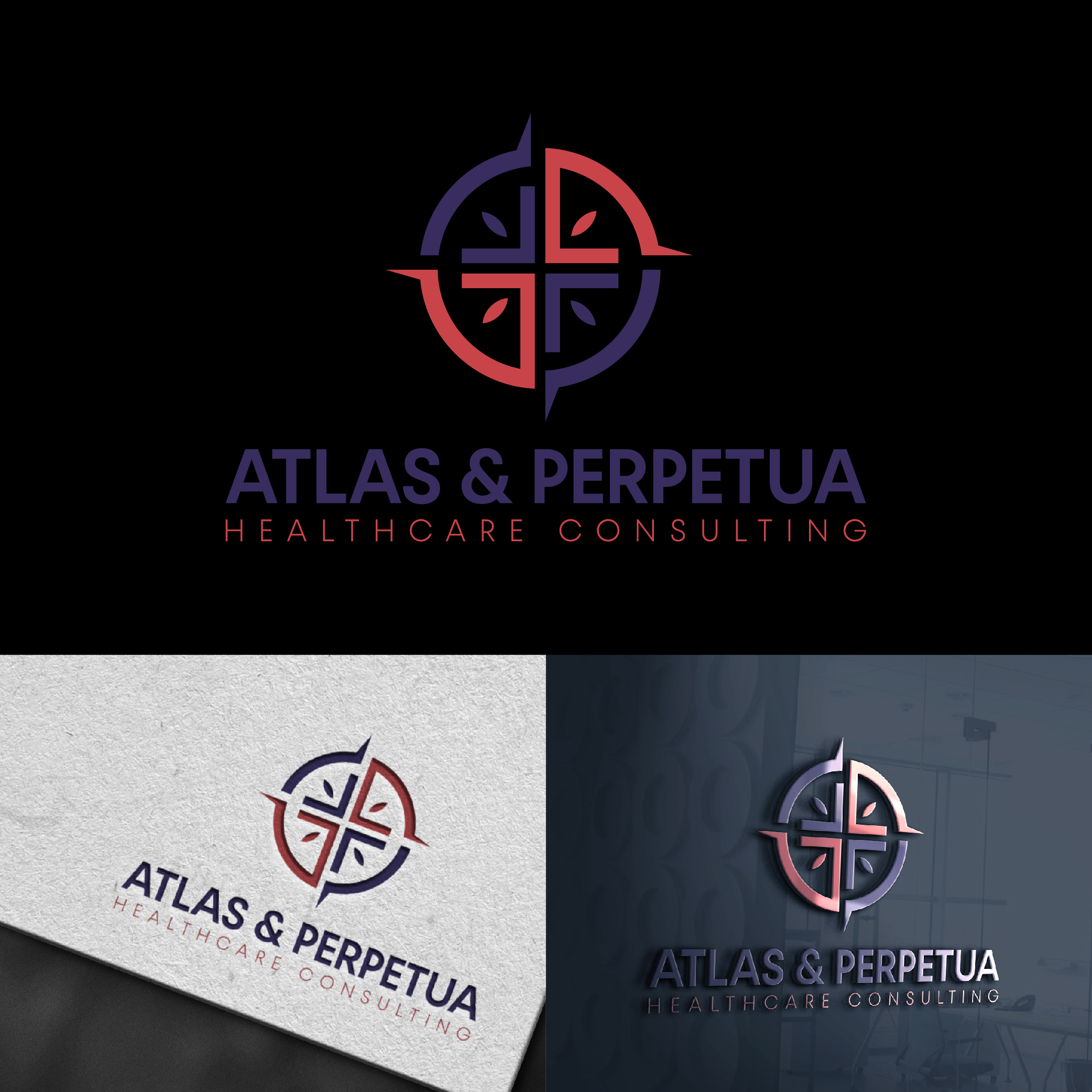 Logo Design by designer profile for Atlas & Perpetua Healthcare Consulting | Design #36808218