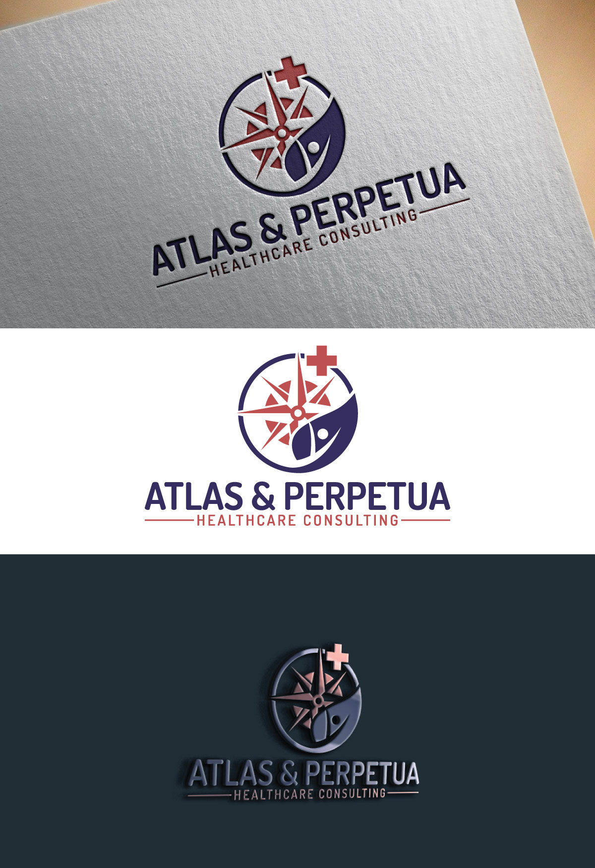 Logo-Design von ThemeBoss für Atlas & Perpetua Healthcare Consulting | Design #36804667