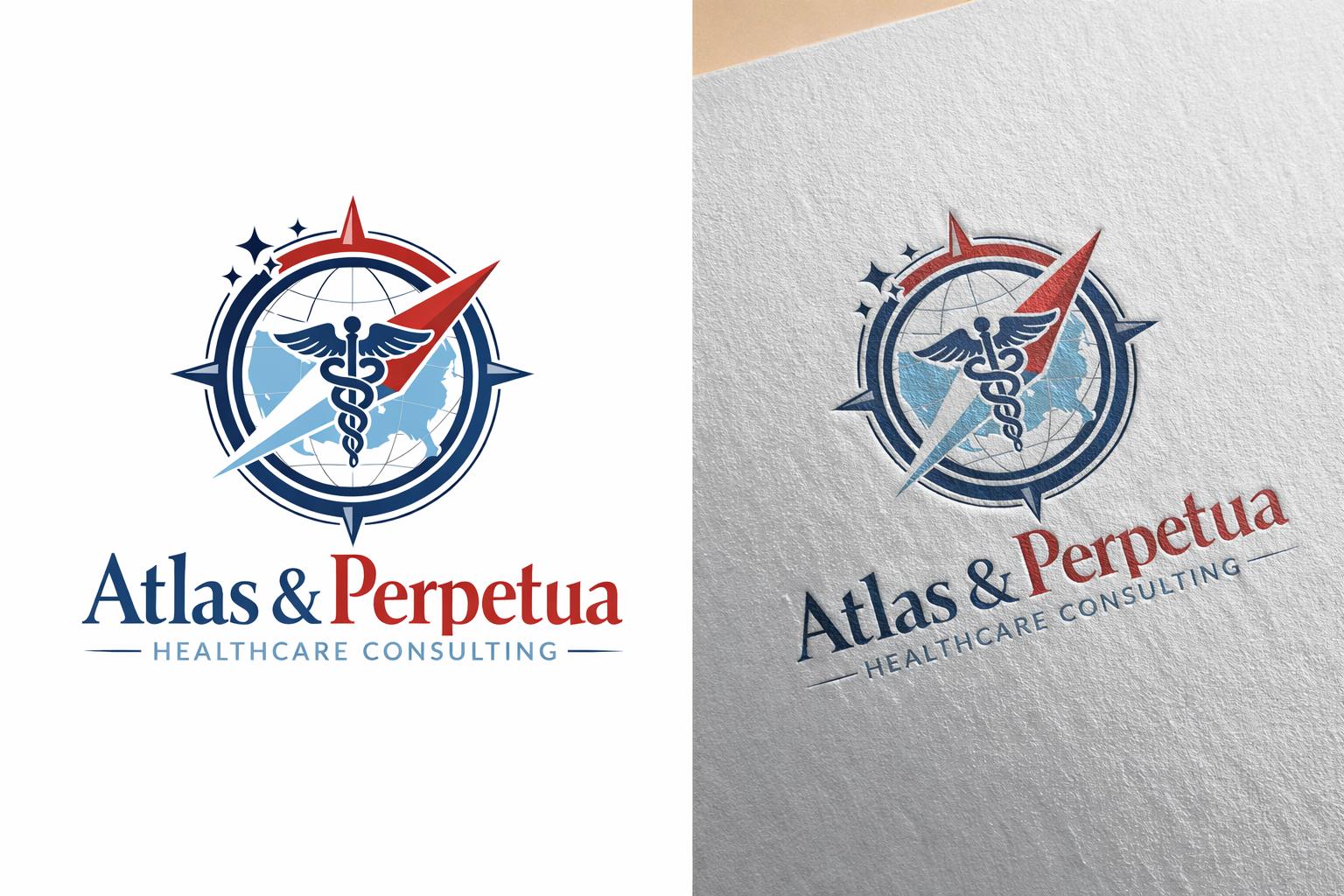 Logo Design by Taha_01 for Atlas & Perpetua Healthcare Consulting | Design #36813042