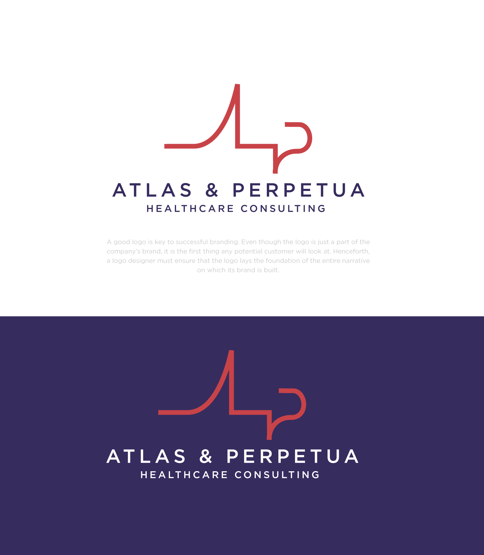 Logo-Design von Abdul 20 für Atlas & Perpetua Healthcare Consulting | Design #36802539