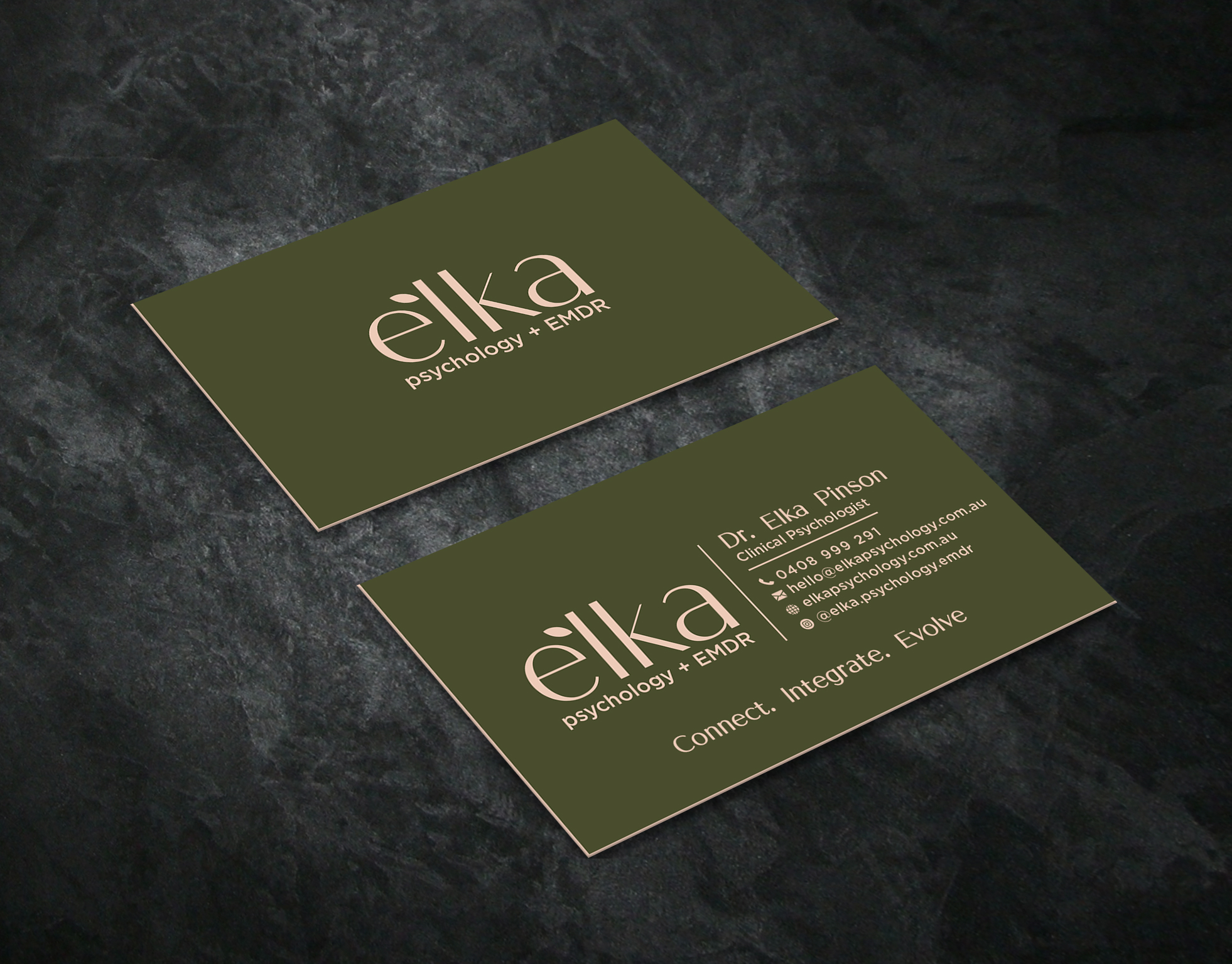 Business Card Design by Creative Moon Design for Elka Psychology + EMDR | Design #36809621