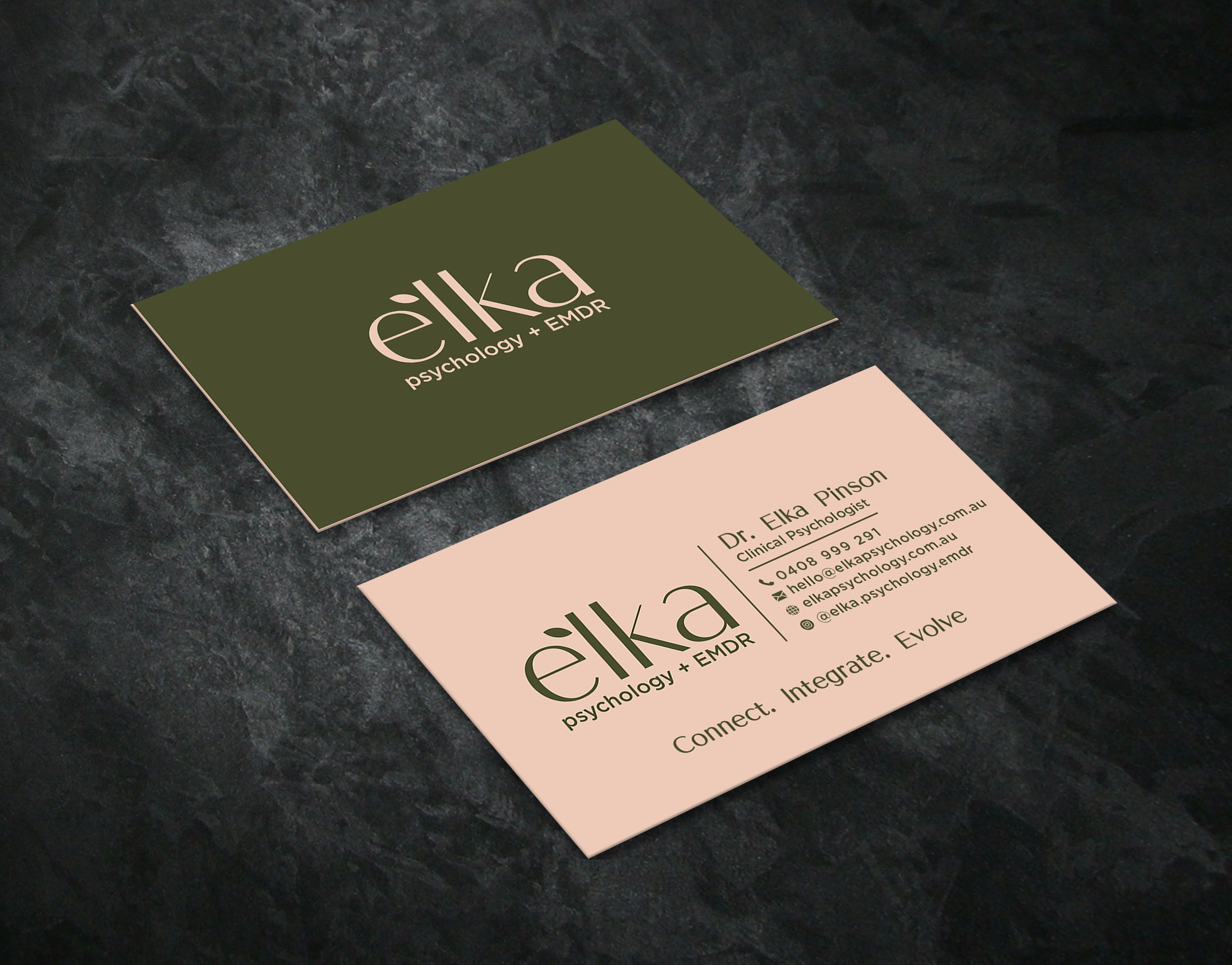 Business Card Design by Creative Moon Design for Elka Psychology + EMDR | Design #36809623