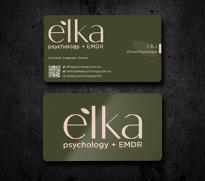 Business Card Design by Expert Bappy for Elka Psychology + EMDR | Design: #36812568
