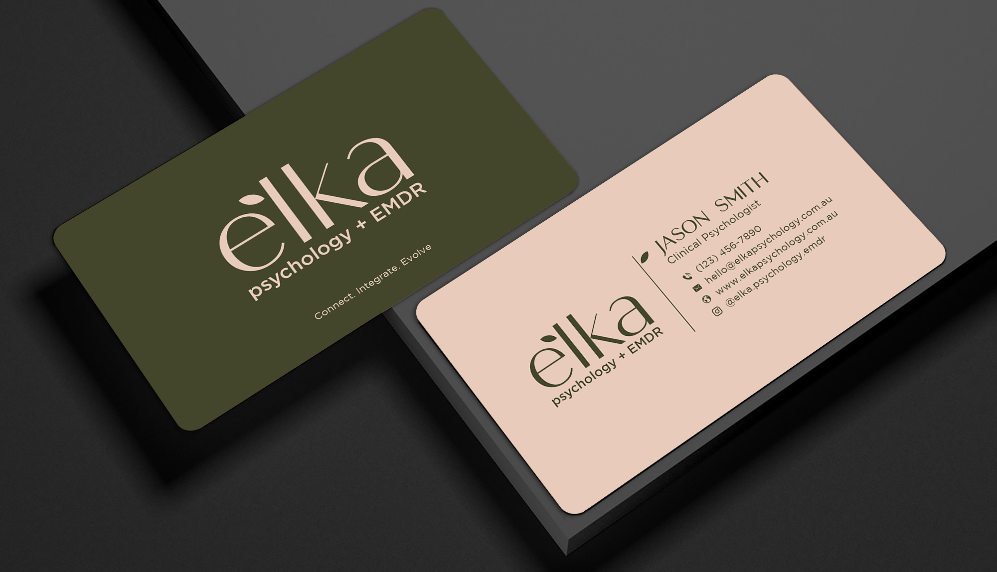 Business Card Design by Sun Moon Graphic Designer for Elka Psychology + EMDR | Design #36811164