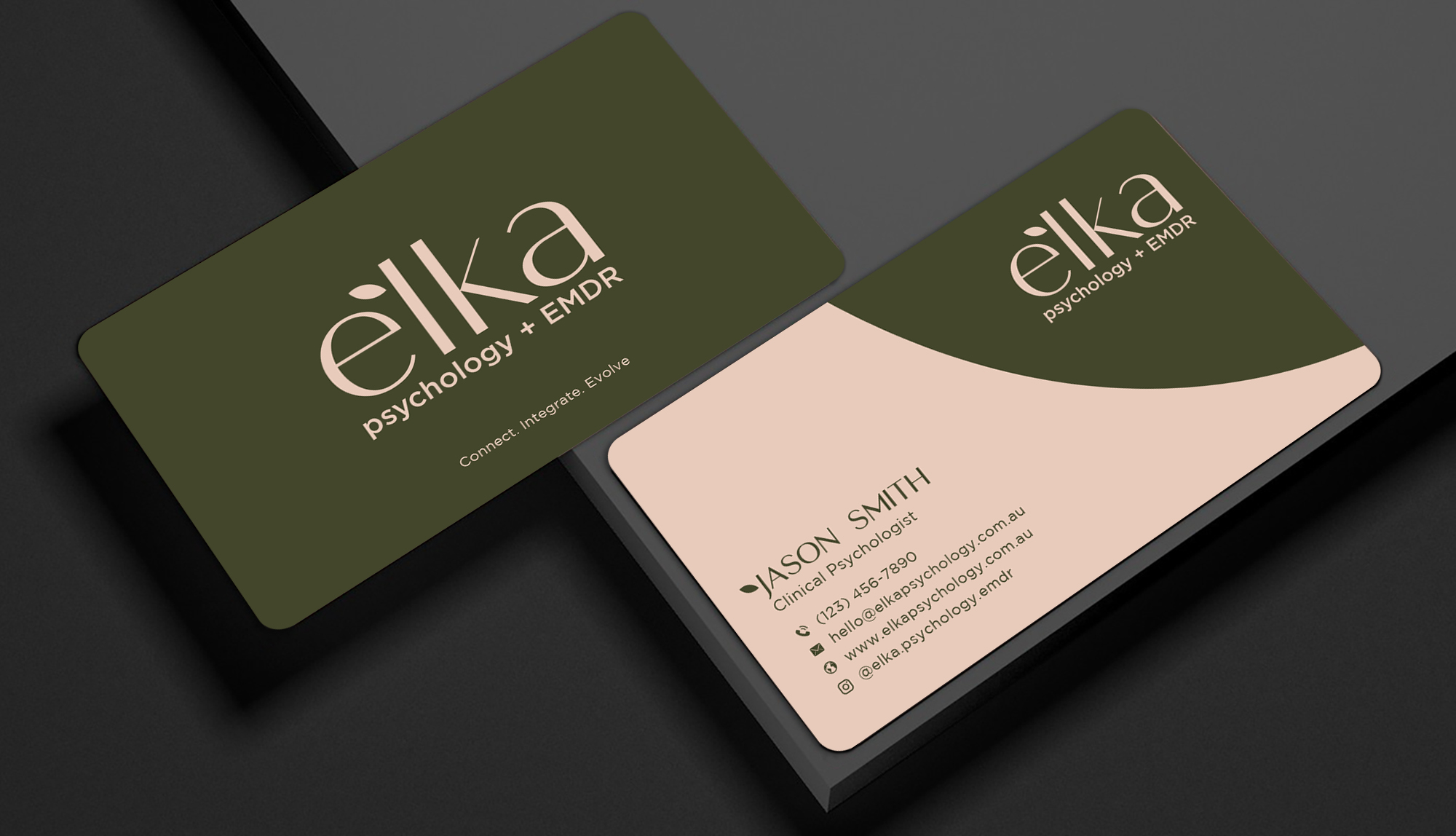 Business Card Design by Sun Moon Graphic Designer for Elka Psychology + EMDR | Design #36811166