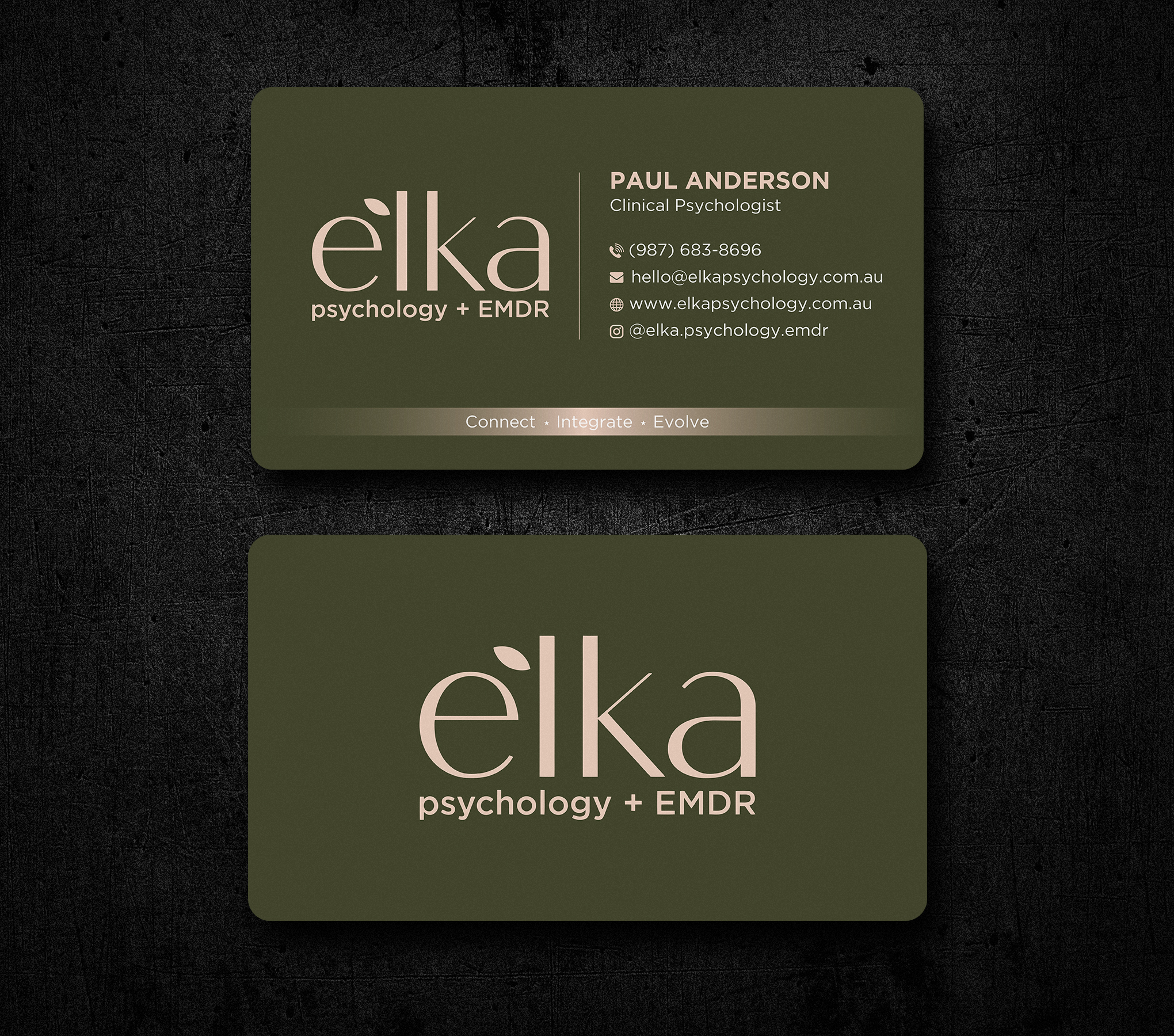 Visitenkarten-Design von Uttom 2 für Elka Psychology + EMDR | Design #36809553