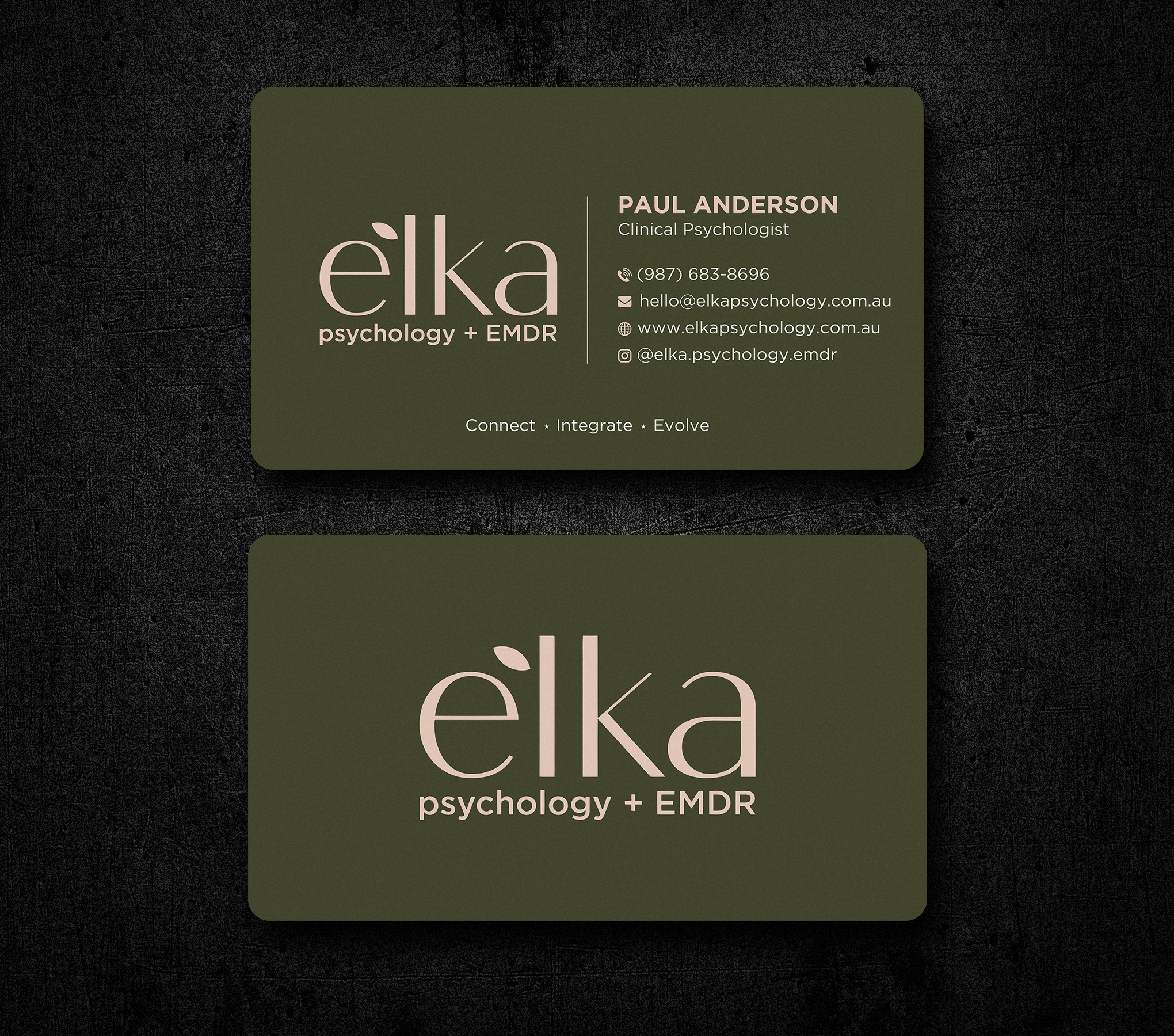 Visitenkarten-Design von Uttom 2 für Elka Psychology + EMDR | Design #36809556