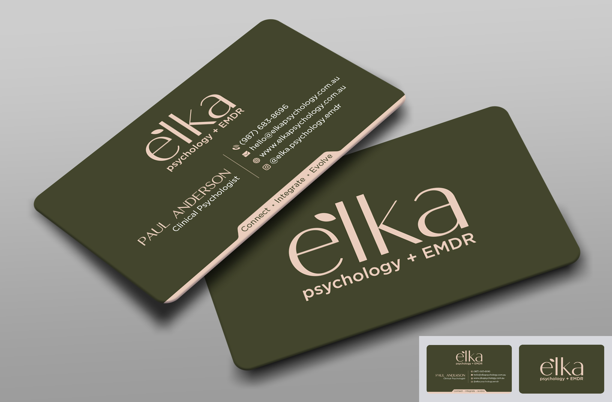 Visitenkarten-Design von Uttom 2 für Elka Psychology + EMDR | Design #36812404