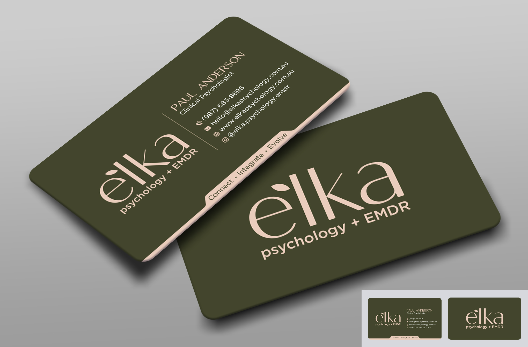 Visitenkarten-Design von Uttom 2 für Elka Psychology + EMDR | Design #36812407