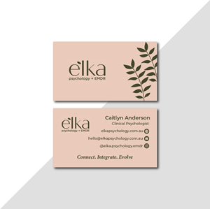 Business Card Design by AyubZafar for Elka Psychology + EMDR | Design: #36809685