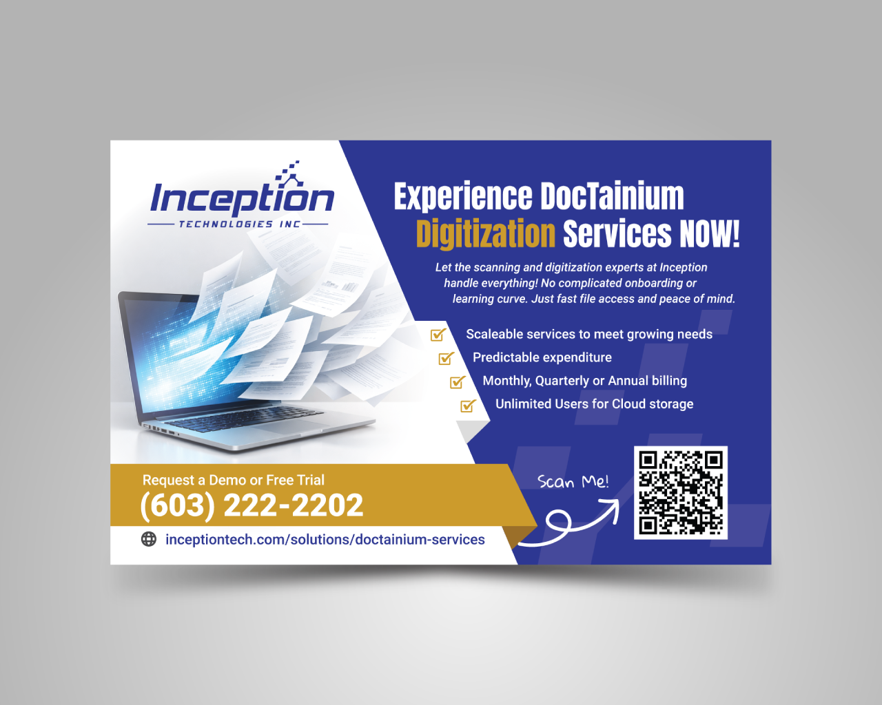 Diseño de Flyer por JK18 para Inception Technologies Inc. | Diseño #36823068