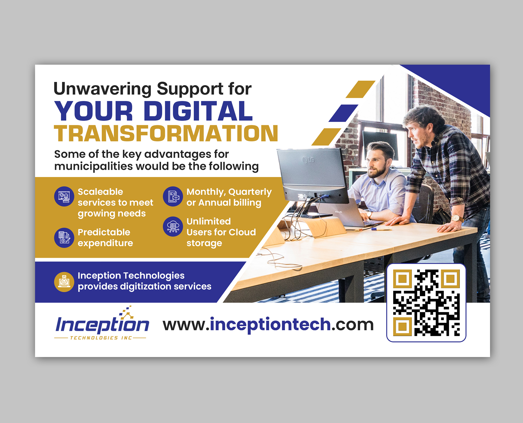 Diseño de Flyer por debdesign para Inception Technologies Inc. | Diseño #36818343