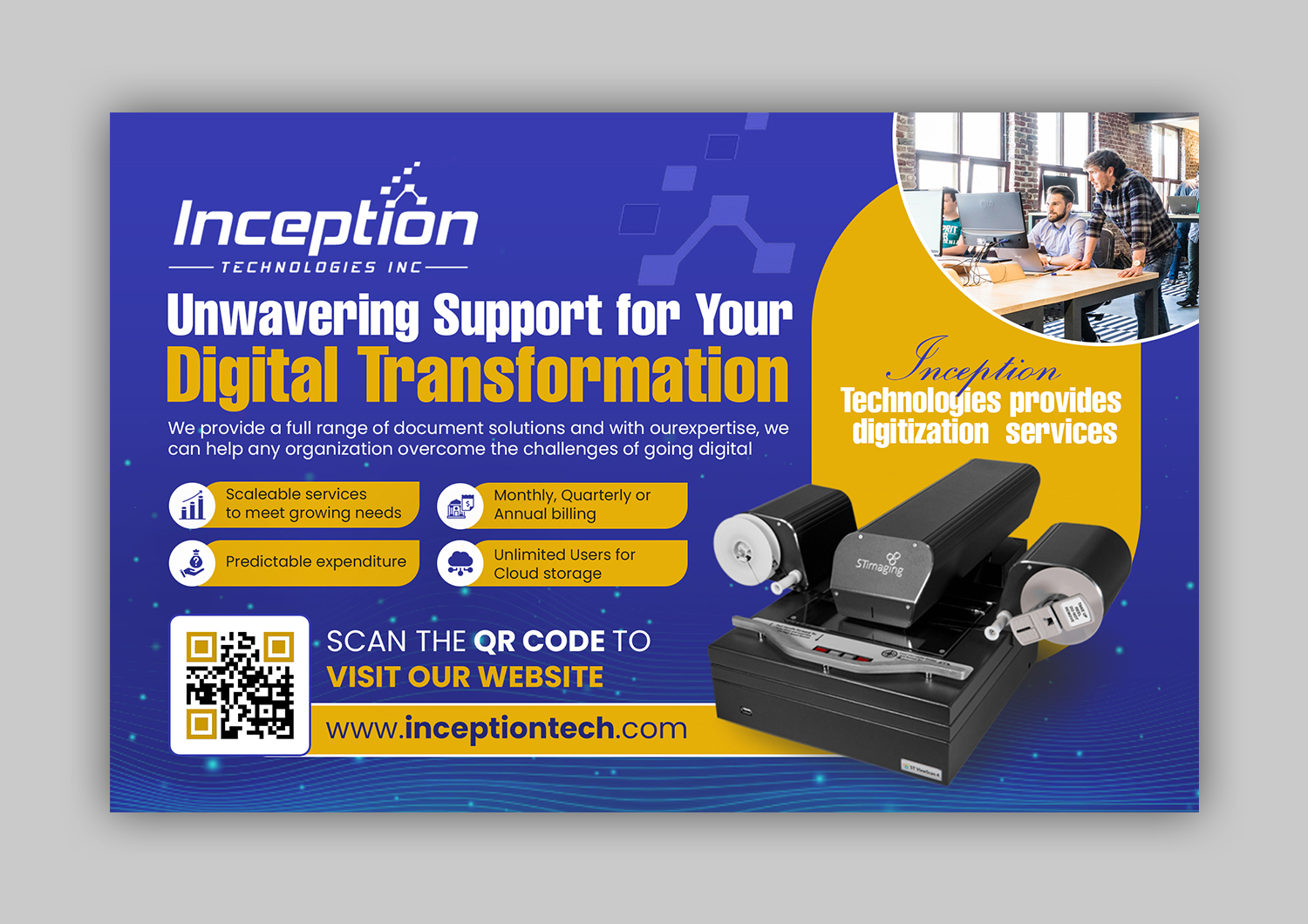 Diseño de Flyer por debdesign para Inception Technologies Inc. | Diseño #36818747