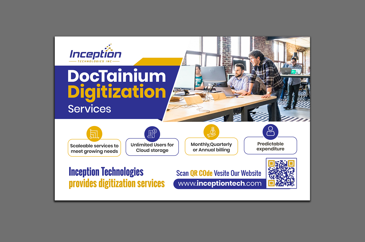 Diseño de Flyer por debdesign para Inception Technologies Inc. | Diseño #36818845