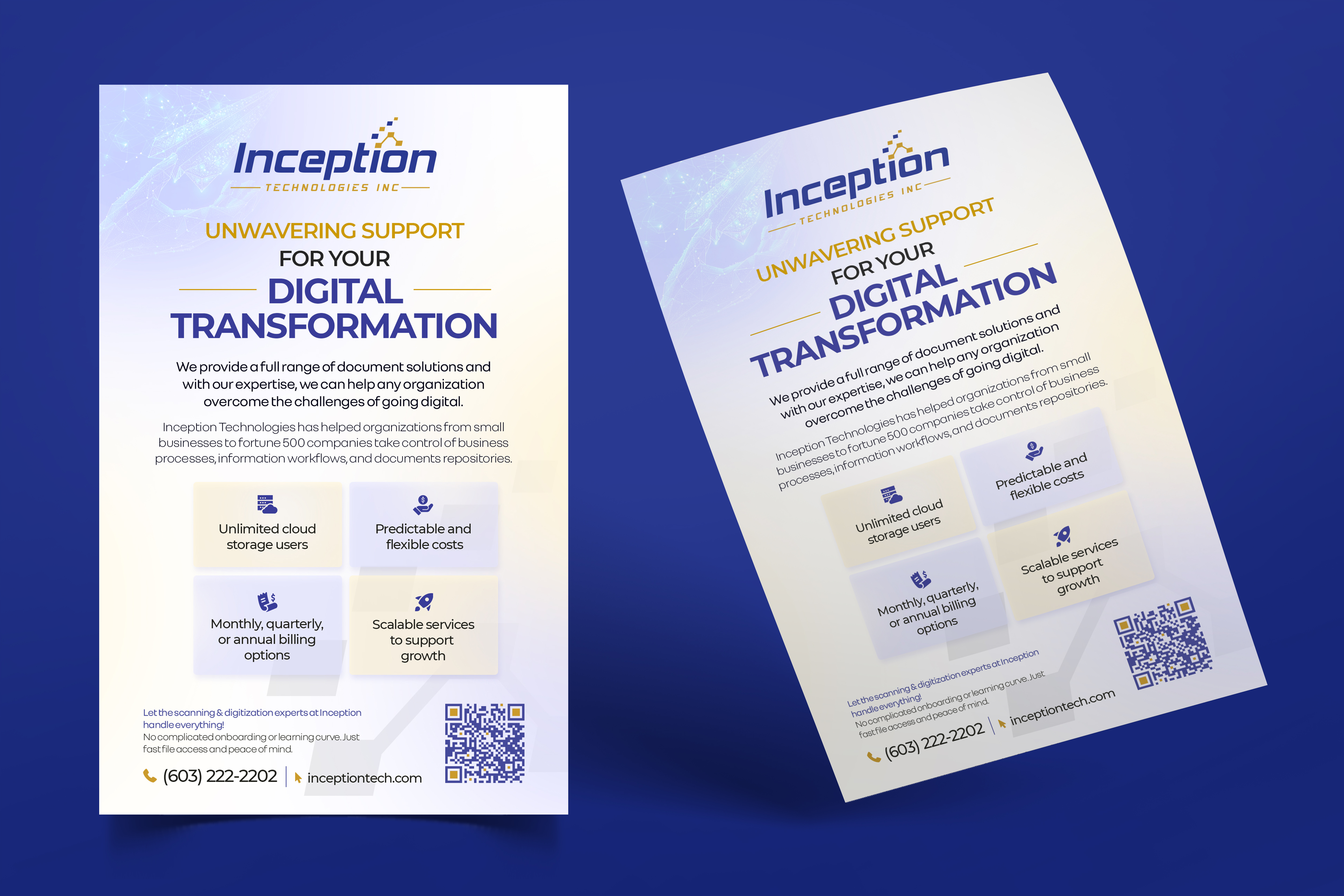 Diseño de Flyer por Graphic Guy para Inception Technologies Inc. | Diseño #36819127