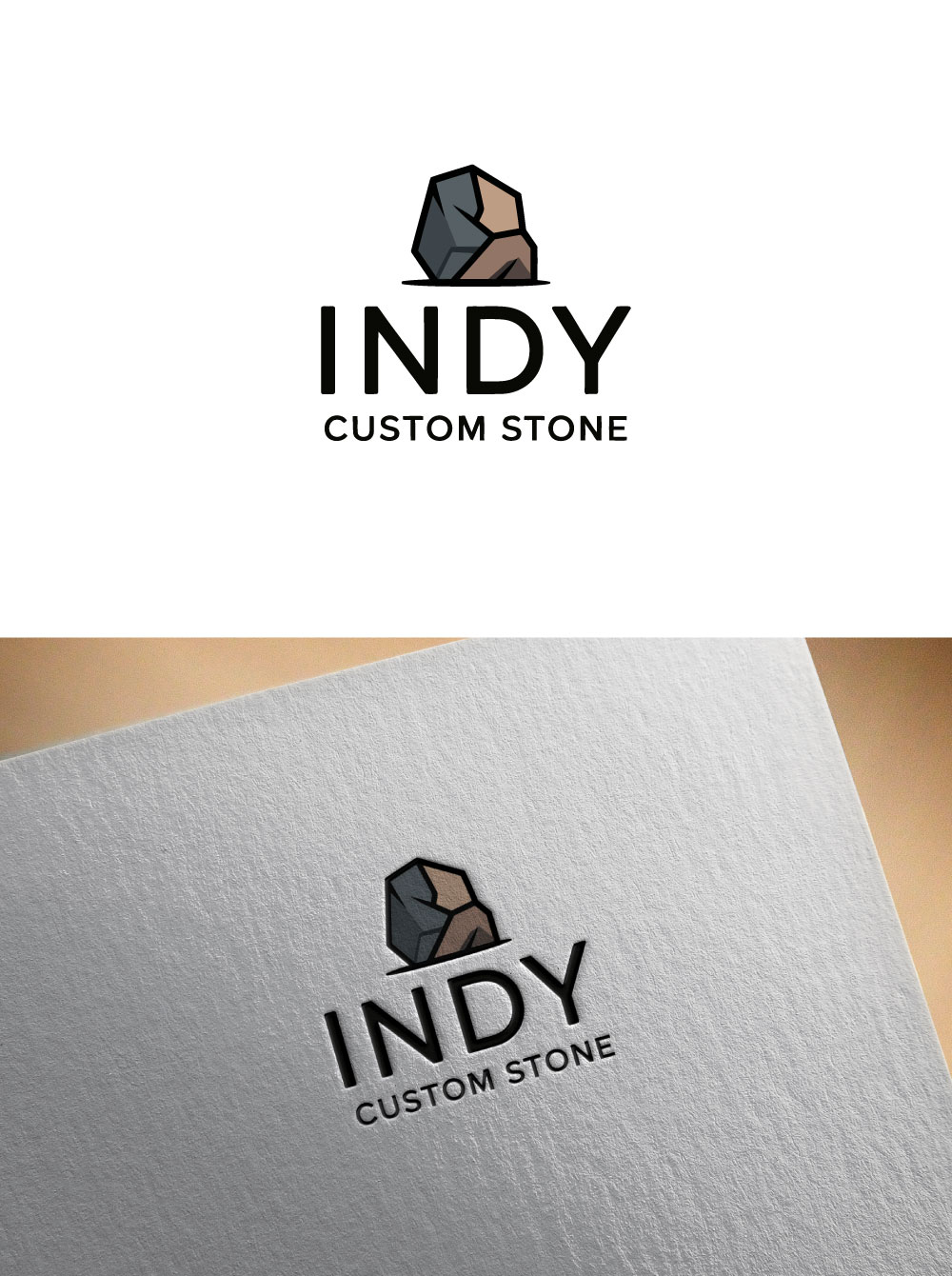 Logo Design by KING JM for Indy Custom Stone  | Design #36830466