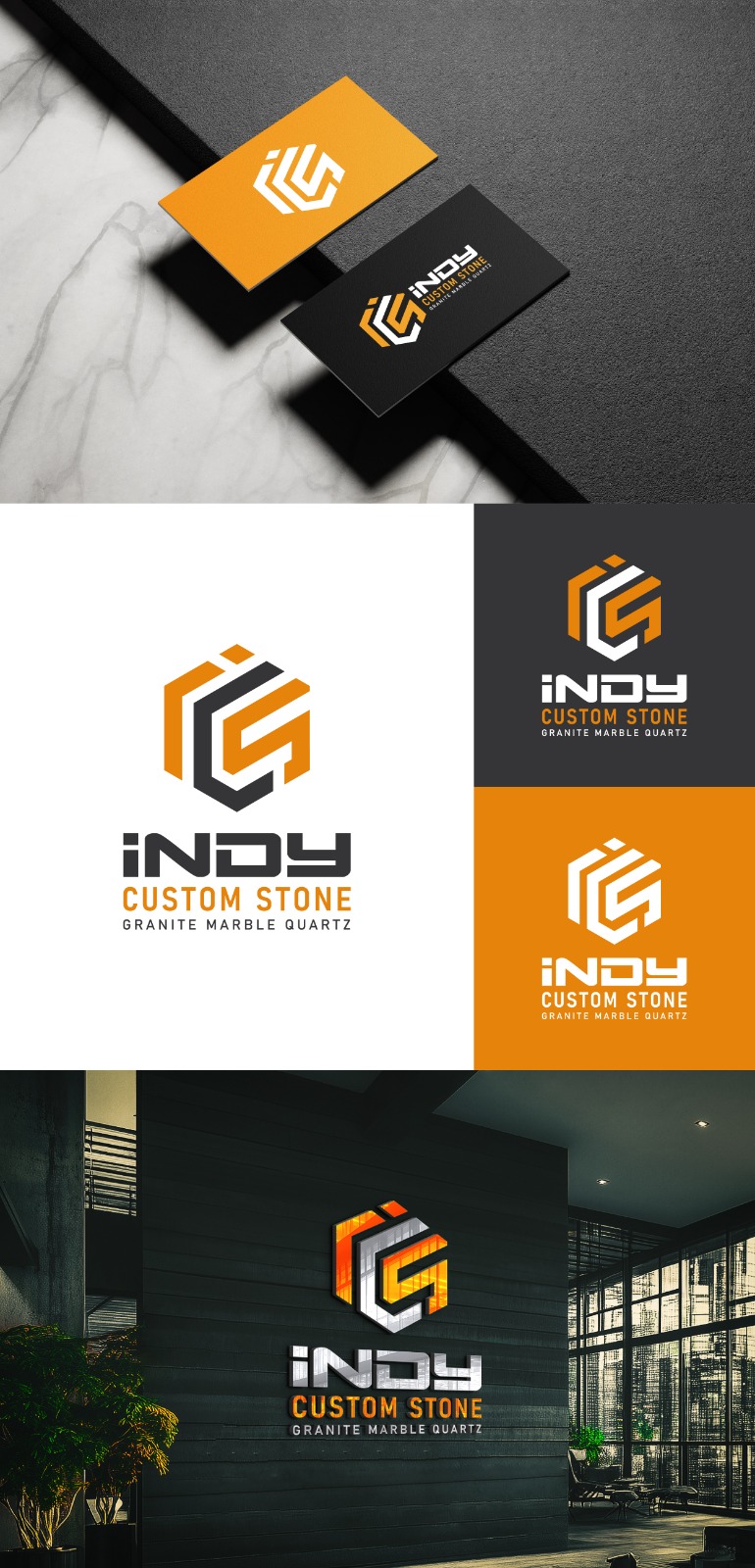 Logo Design by PixelUP Graphics for Indy Custom Stone  | Design: #36825887