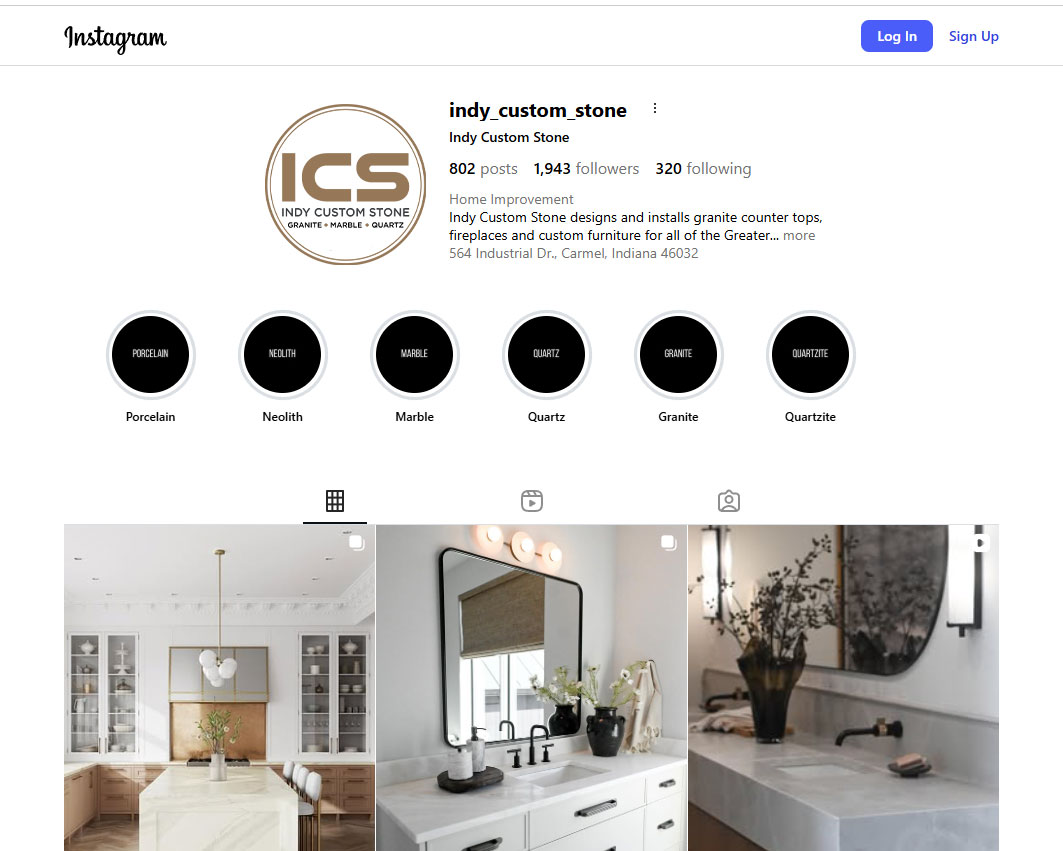 Logo Design by Goltu for Indy Custom Stone  | Design #36825339