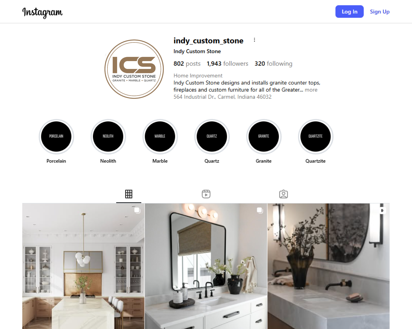 Logo Design by Goltu for Indy Custom Stone  | Design #36828746