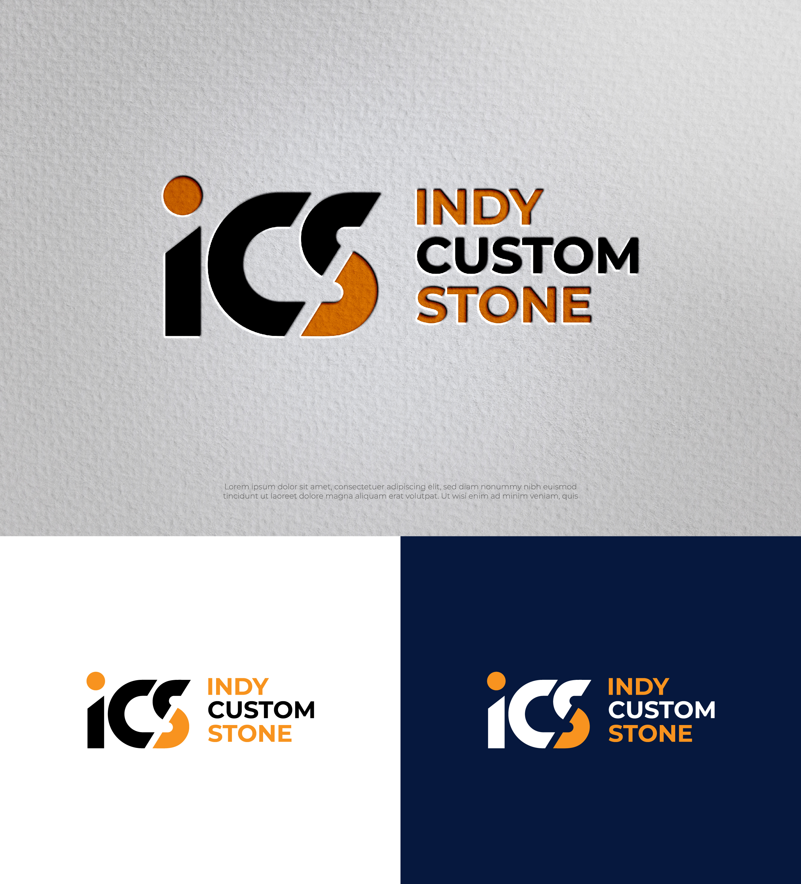 Logo Design by Creative Poli for Indy Custom Stone  | Design #36831425