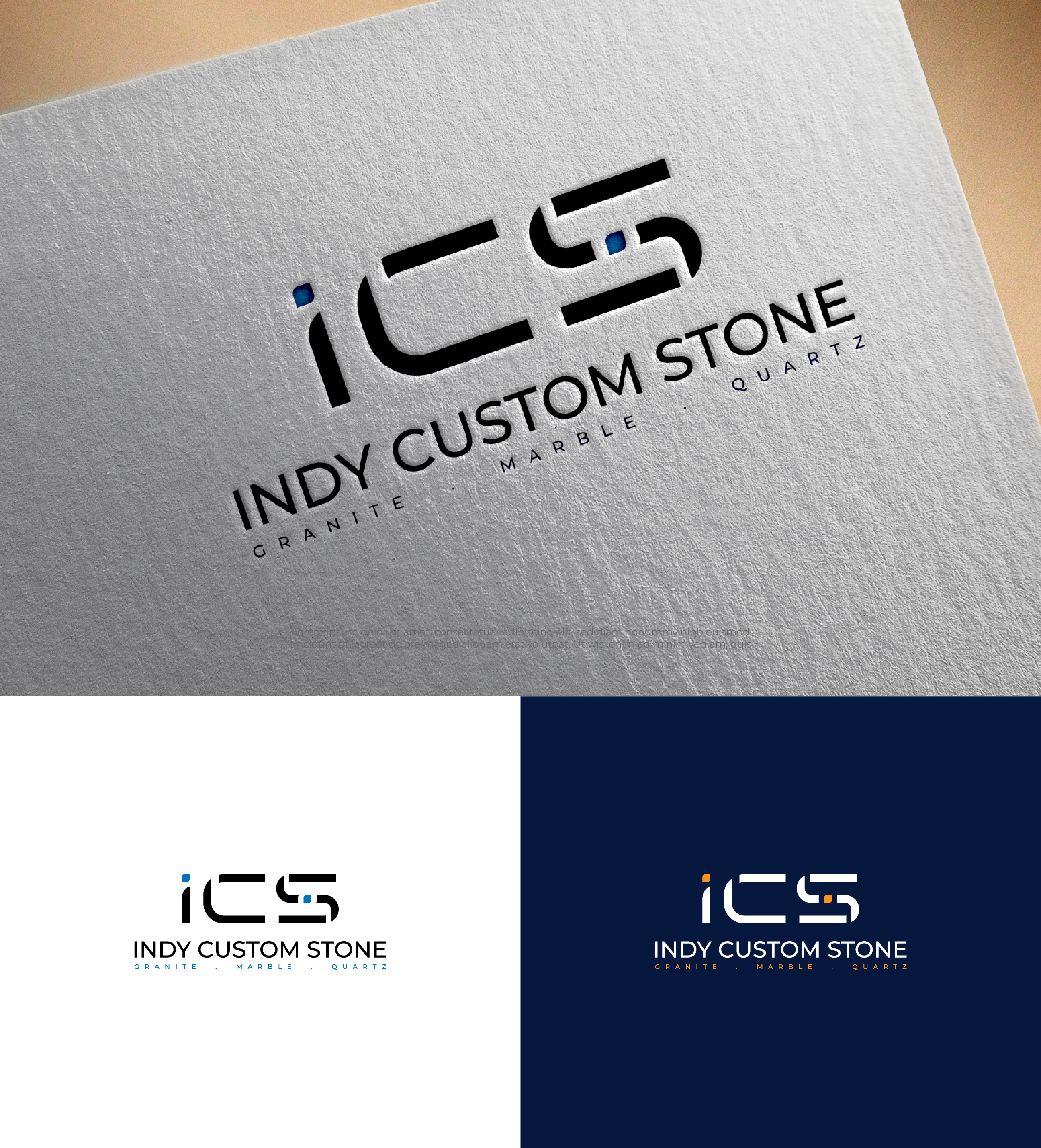 Logo Design by Creative Poli for Indy Custom Stone  | Design #36831636
