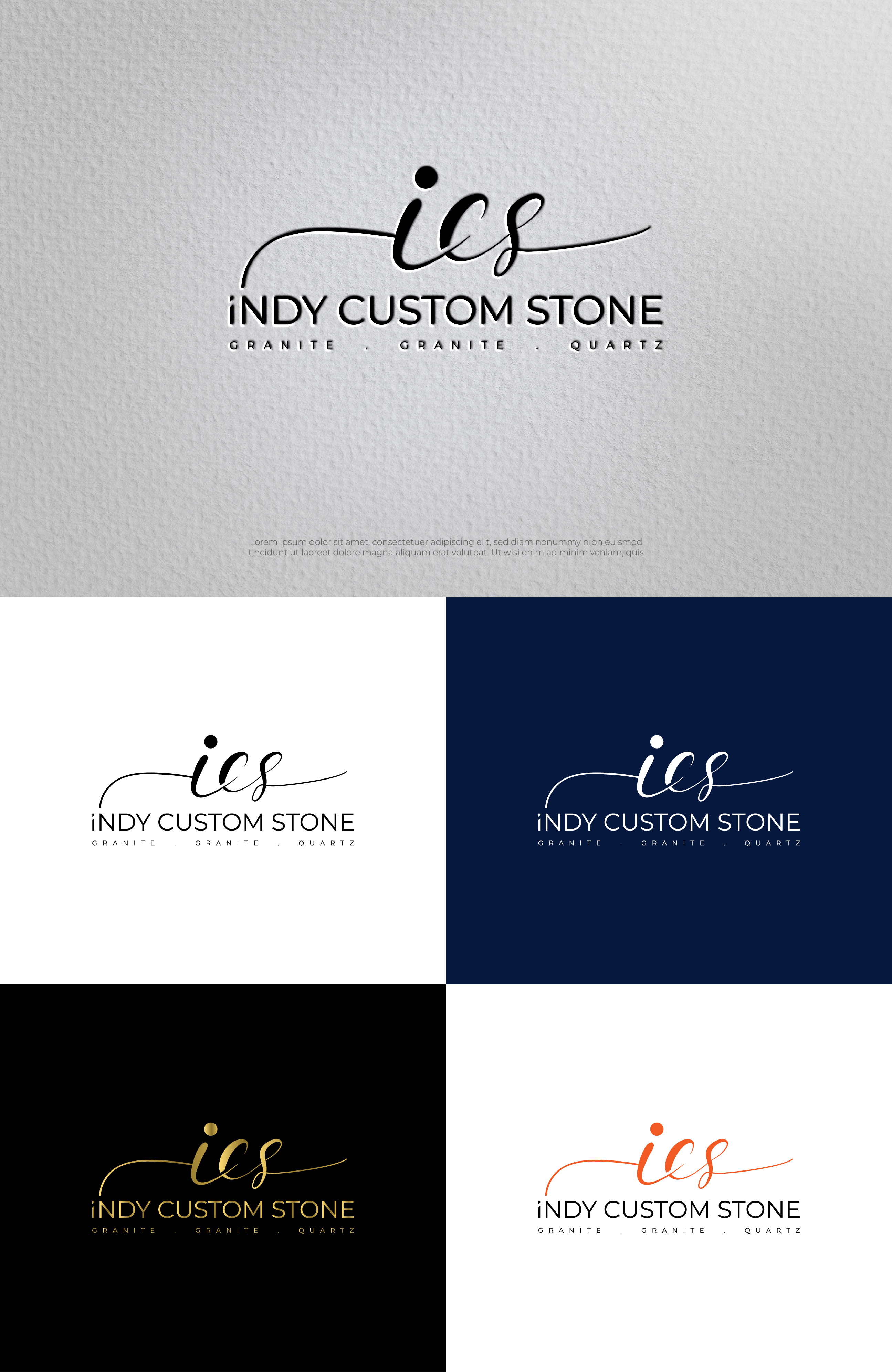 Logo Design by Creative Poli for Indy Custom Stone  | Design #36831736