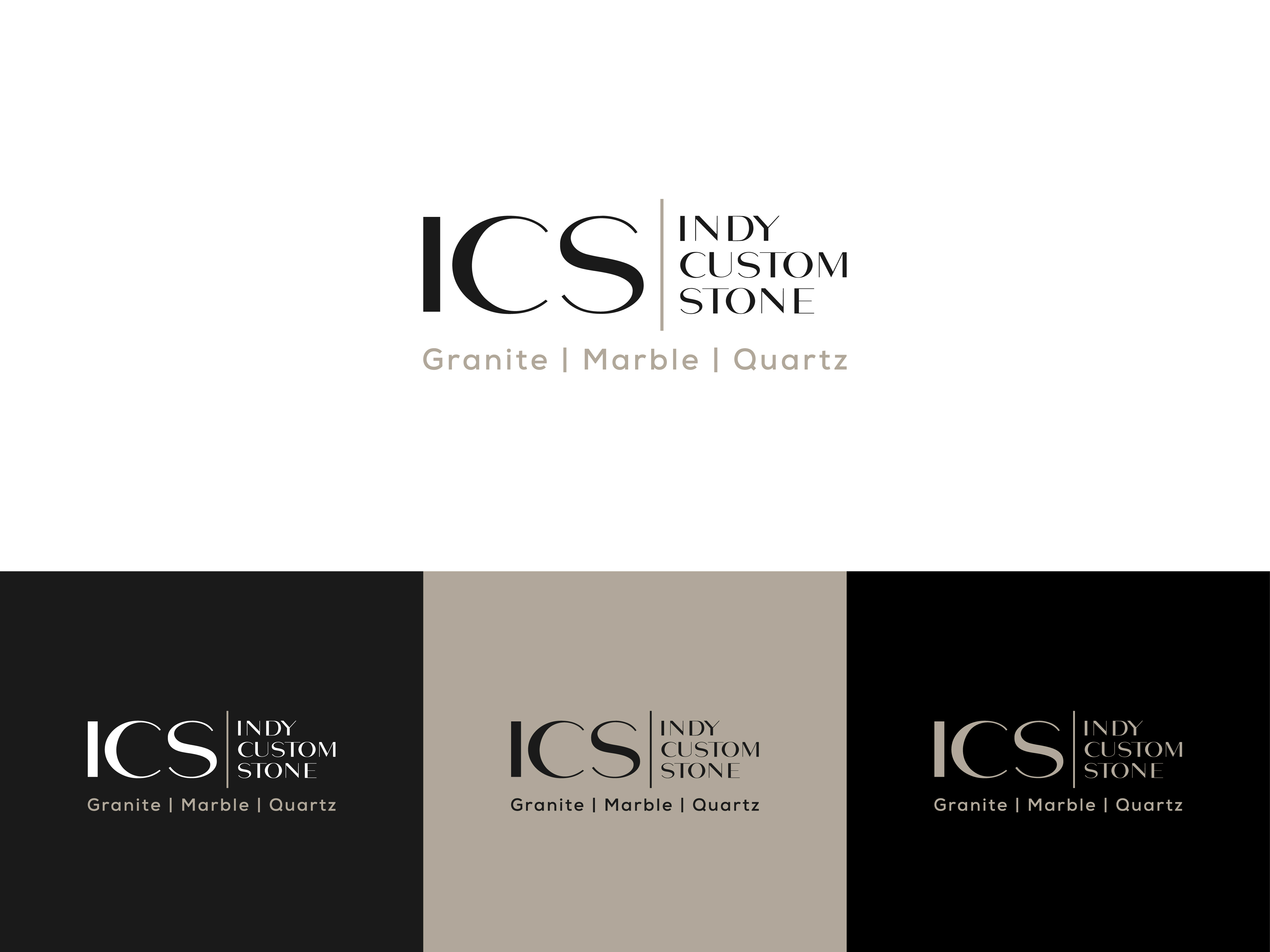 Logo Design by Ridg0 for Indy Custom Stone  | Design #36827173