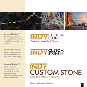 Logo Design by creativedesigner6 for Indy Custom Stone  | Design: #36833109