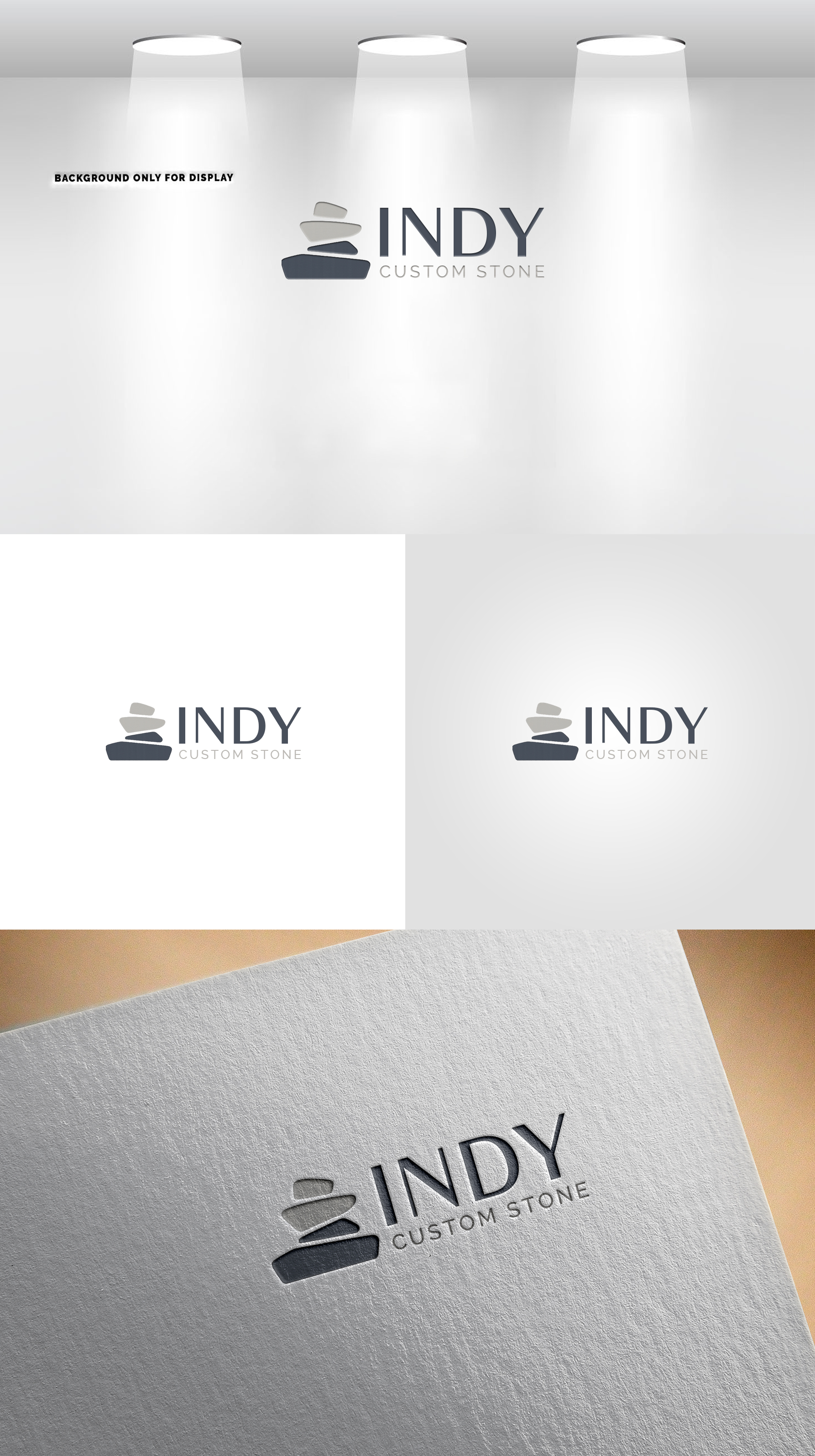 Logo Design by Soonia for Indy Custom Stone  | Design #36825554