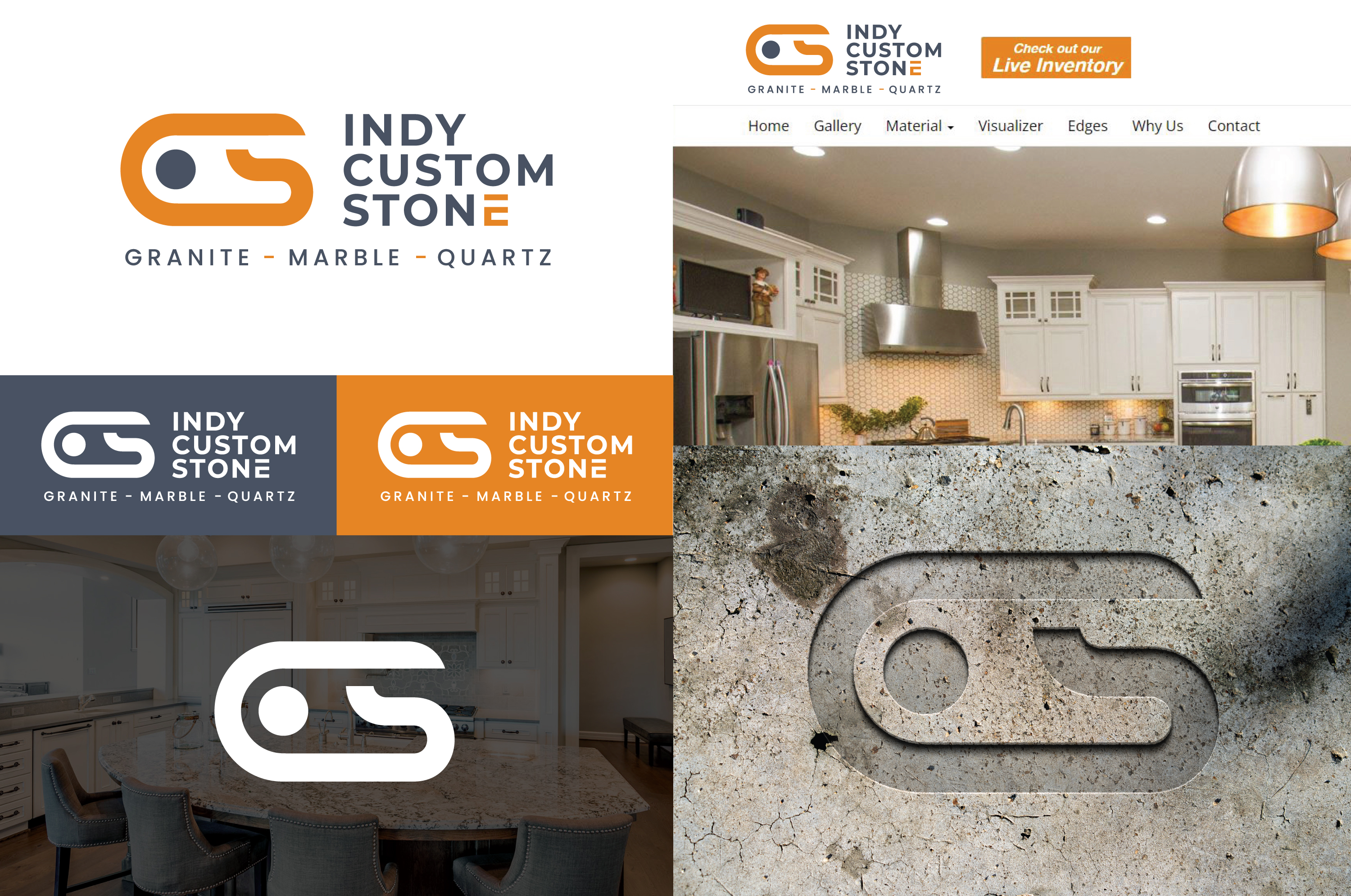 Logo Design by DigitalHareesh (Creative Senior Graphic Designer) for Indy Custom Stone  | Design #36860470
