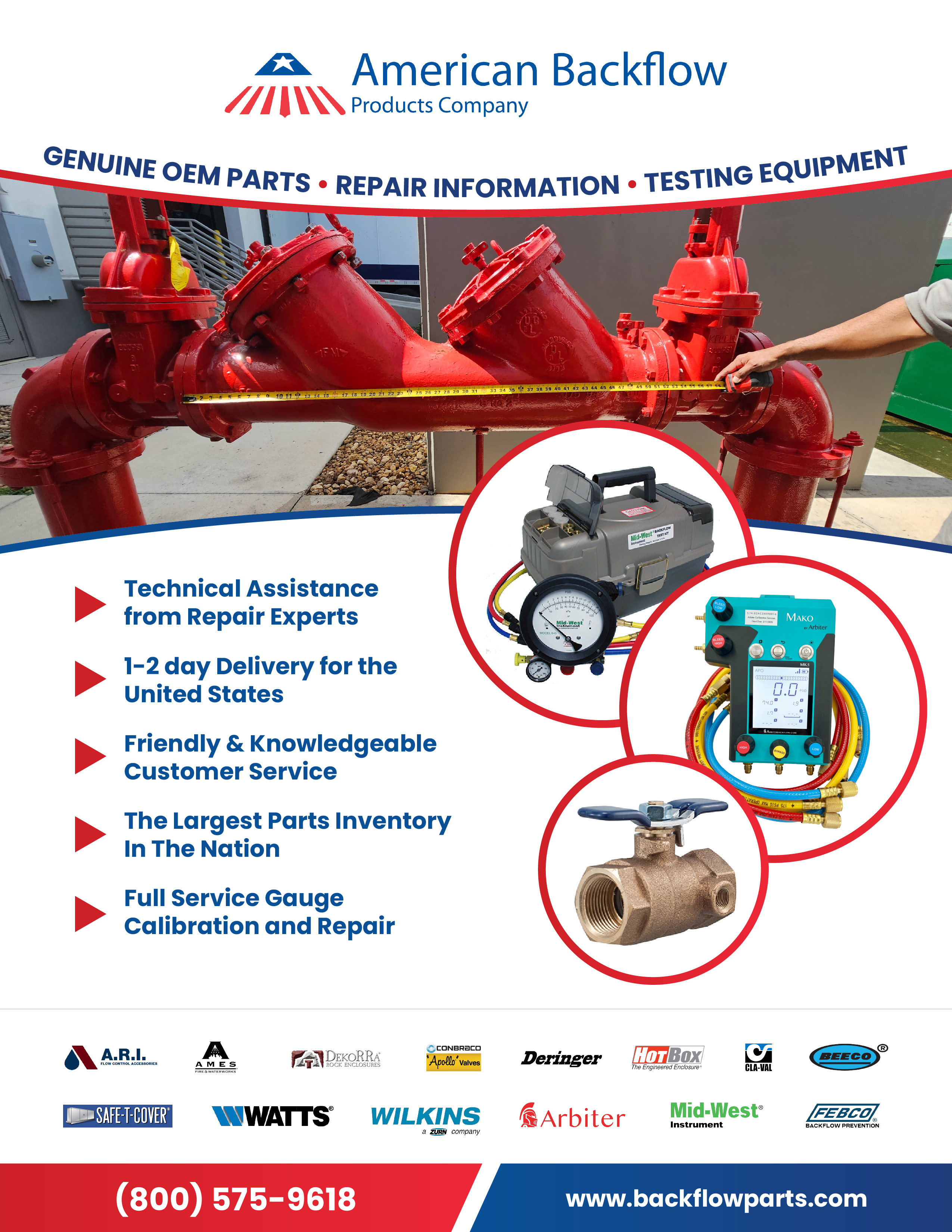 Diseño de Flyer por Munez Studio para American Backflow Products Company | Diseño #36841231
