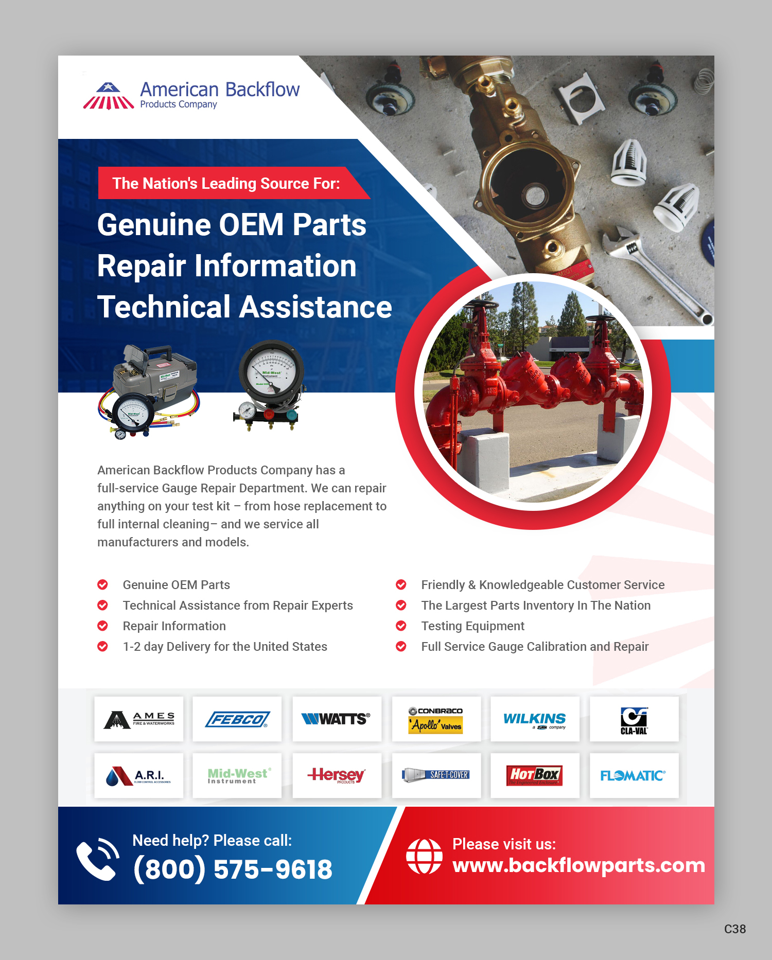 Flyer-Design von pb für American Backflow Products Company | Design #36838470
