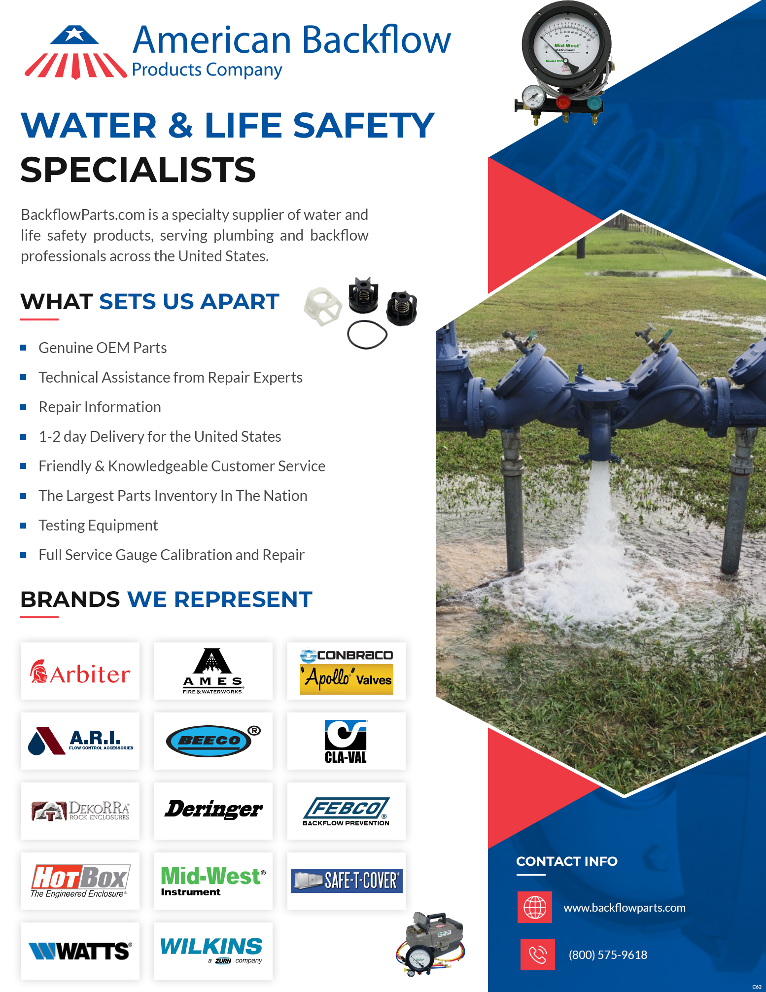 Diseño de Flyer por pb para American Backflow Products Company | Diseño #36838473