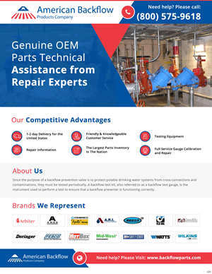 Flyer Design by pb for American Backflow Products Company | Design: #36838478
