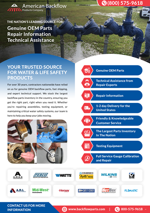 Flyer Design by pb for American Backflow Products Company | Design: #36838481