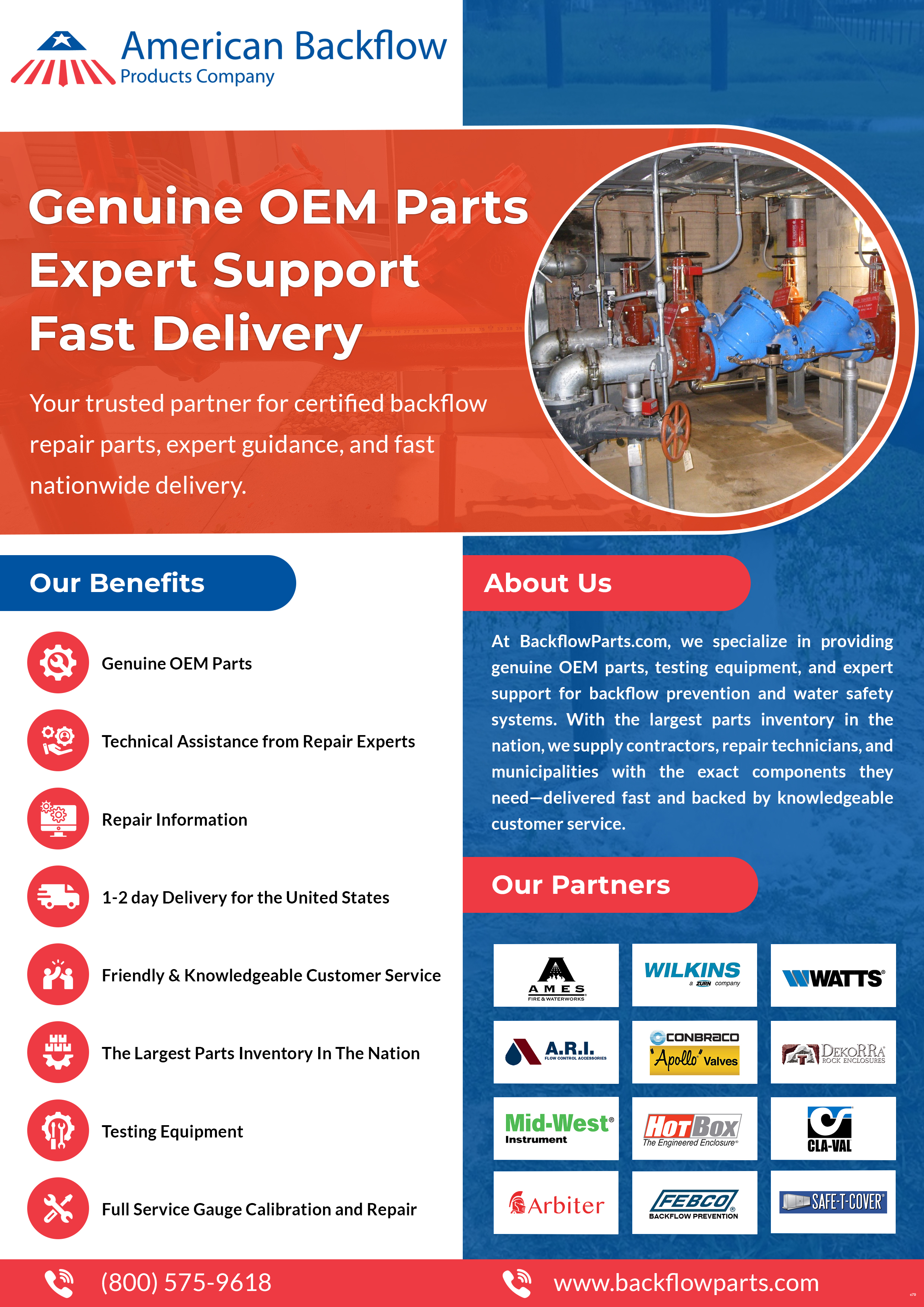 Flyer Design by pb for American Backflow Products Company | Design #36841564