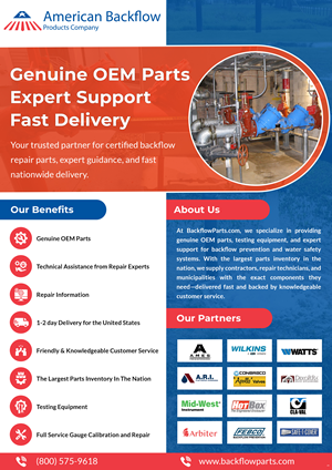 Flyer Design by pb for American Backflow Products Company | Design: #36841564