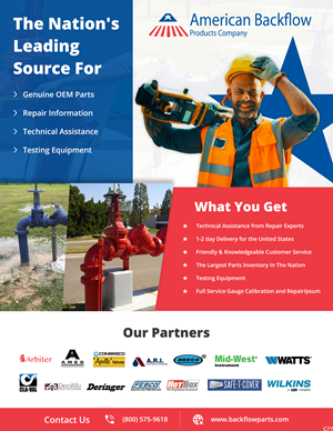 Flyer Design by pb for American Backflow Products Company | Design: #36841565