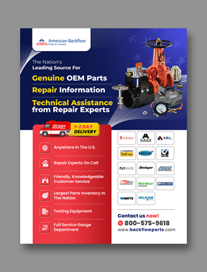 Flyer Design by debdesign for American Backflow Products Company | Design: #36828954