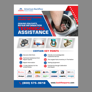 Flyer Design by debdesign for American Backflow Products Company | Design: #36829046