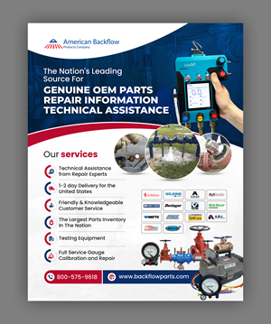 Flyer Design by debdesign for American Backflow Products Company | Design: #36829058