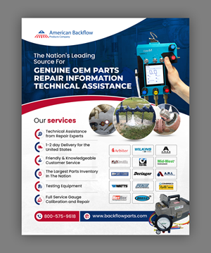 Flyer Design by debdesign for American Backflow Products Company | Design: #36829059
